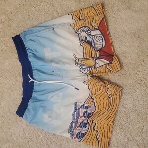 5 For 25$ Pabst Blue Ribbon Beer Swim Shorts Mens Size XL 40/42